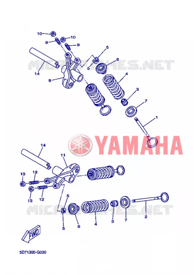 SOUPAPE Yamaha MOTO 125 2012 R125  YZF-R125