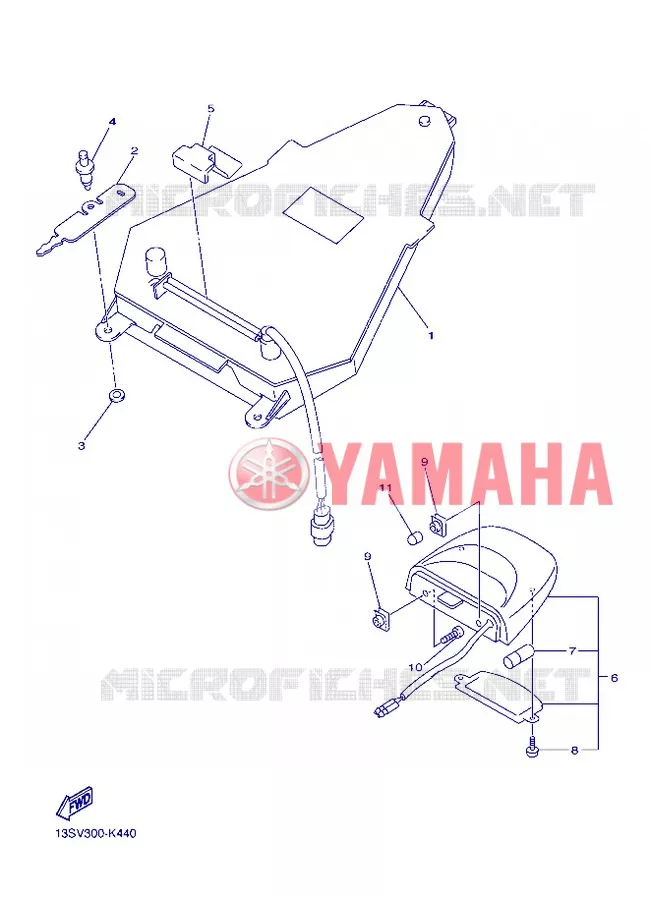 FEU ARRIERE Yamaha MOTO 600 2012 R6  YZF-R6