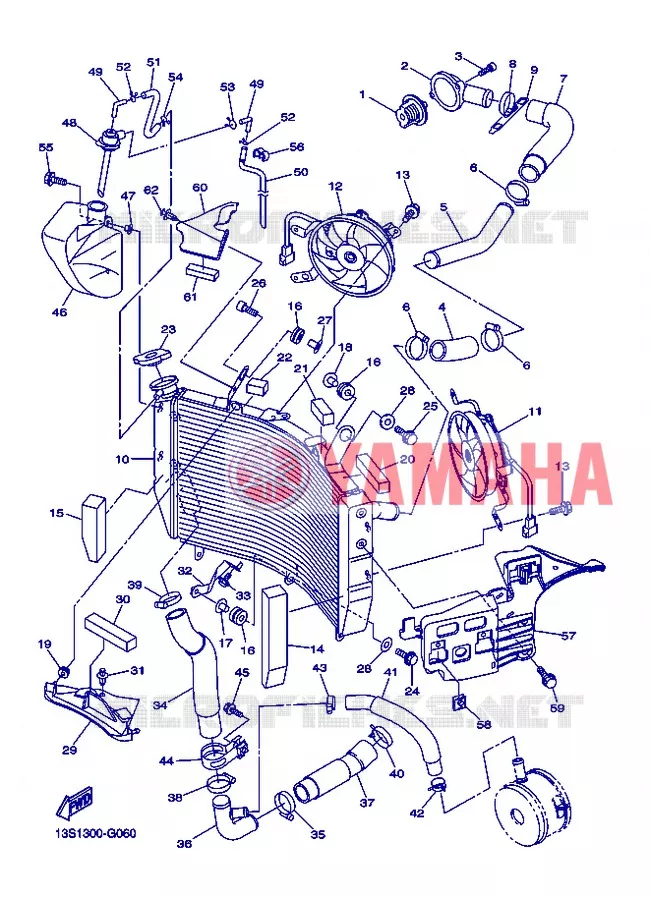 RADIATEUR / DURITES Yamaha MOTO 600 2012 R6  YZF-R6