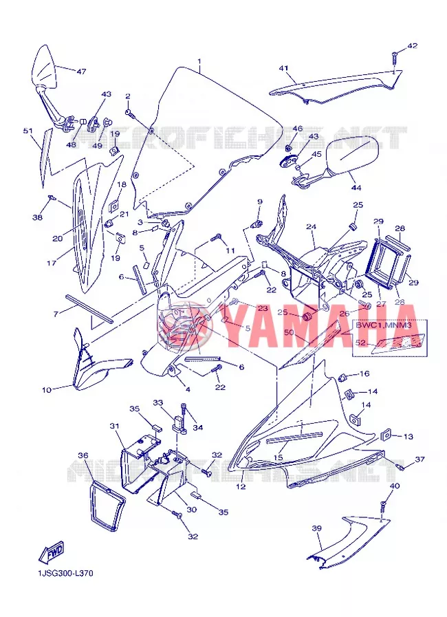 CARENAGES 1  Yamaha MOTO 600 2012 R6  YZF-R6
