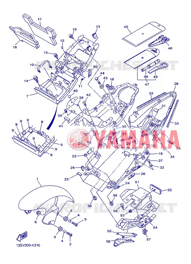 GARDE BOUE Yamaha MOTO 600 2012 R6  YZF-R6