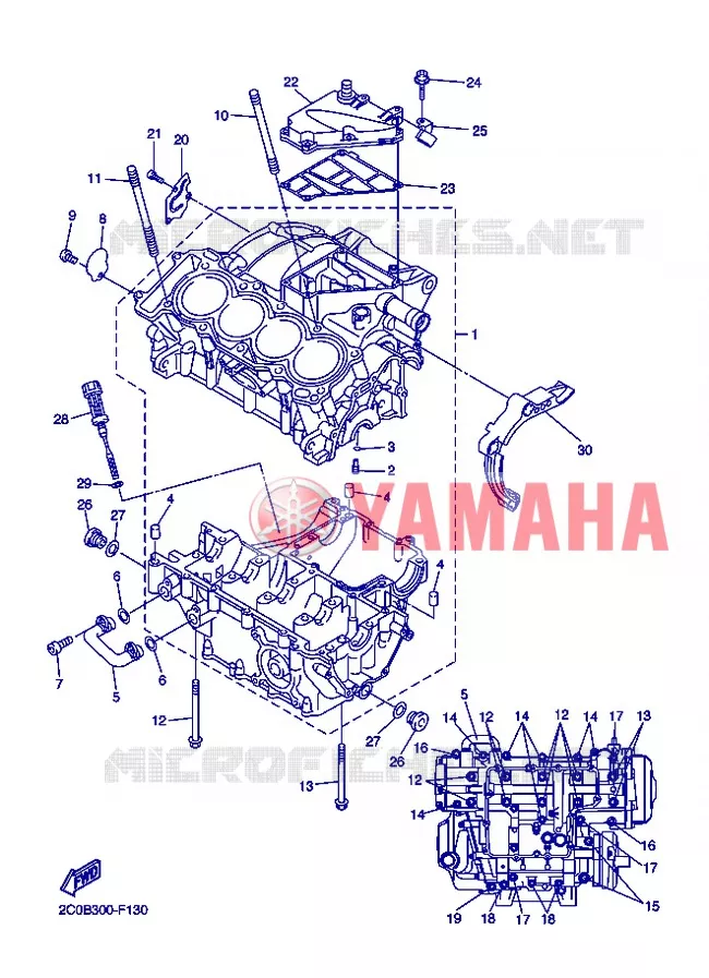CARTER MOTEUR Yamaha MOTO 600 2012 R6  YZF-R6