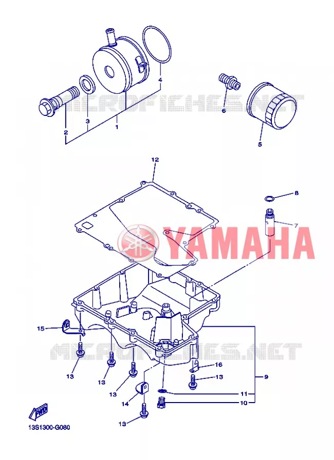 FILTRE A HUILE Yamaha MOTO 600 2012 R6  YZF-R6