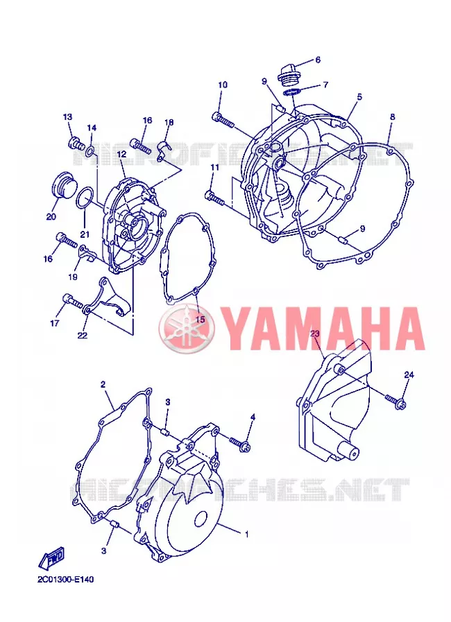 CARTER - MOTEUR 1 Yamaha MOTO 600 2012 R6  YZF-R6