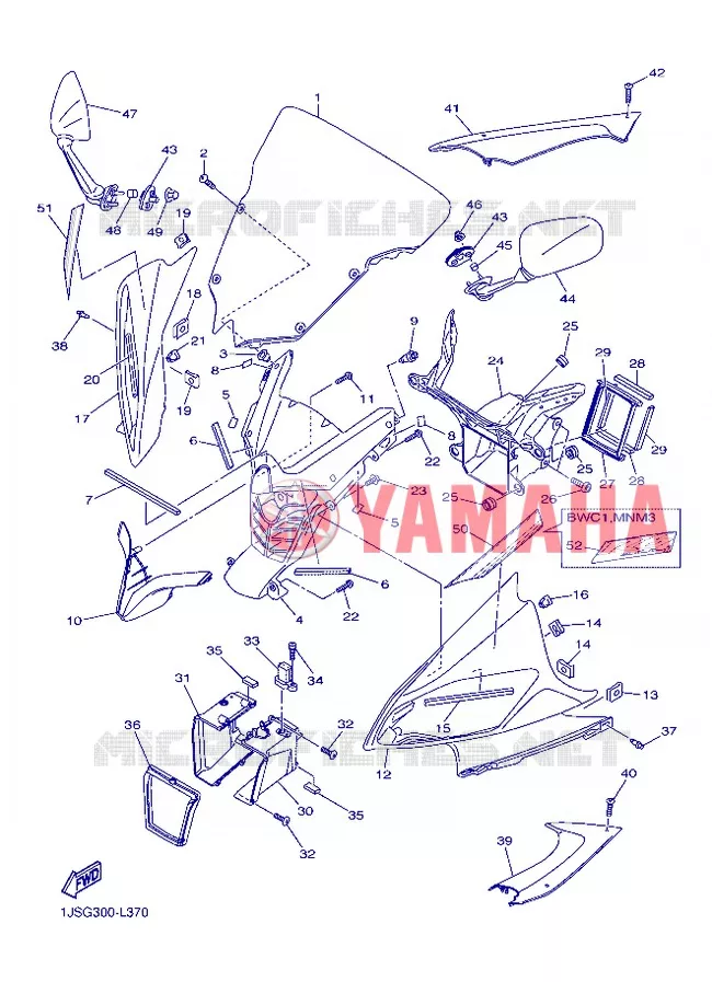 CARENAGES 1  Yamaha MOTO 600 2012 R6  YZF-R6