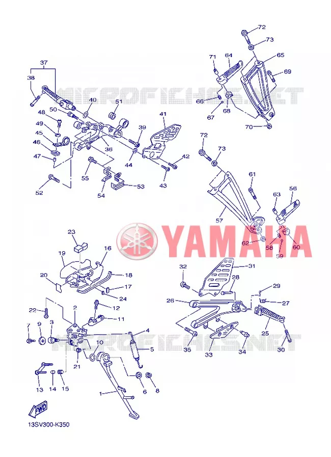 SUPPORT / REPOSE PIEDS Yamaha MOTO 600 2012 R6  YZF-R6