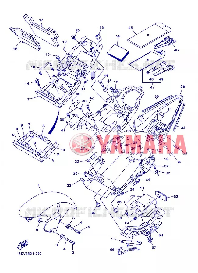 GARDE BOUE Yamaha MOTO 600 2012 R6  YZF-R6