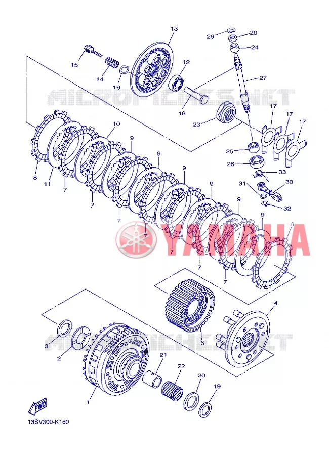 EMBRAYAGE DE DEMARREUR Yamaha MOTO 600 2012 R6  YZF-R6