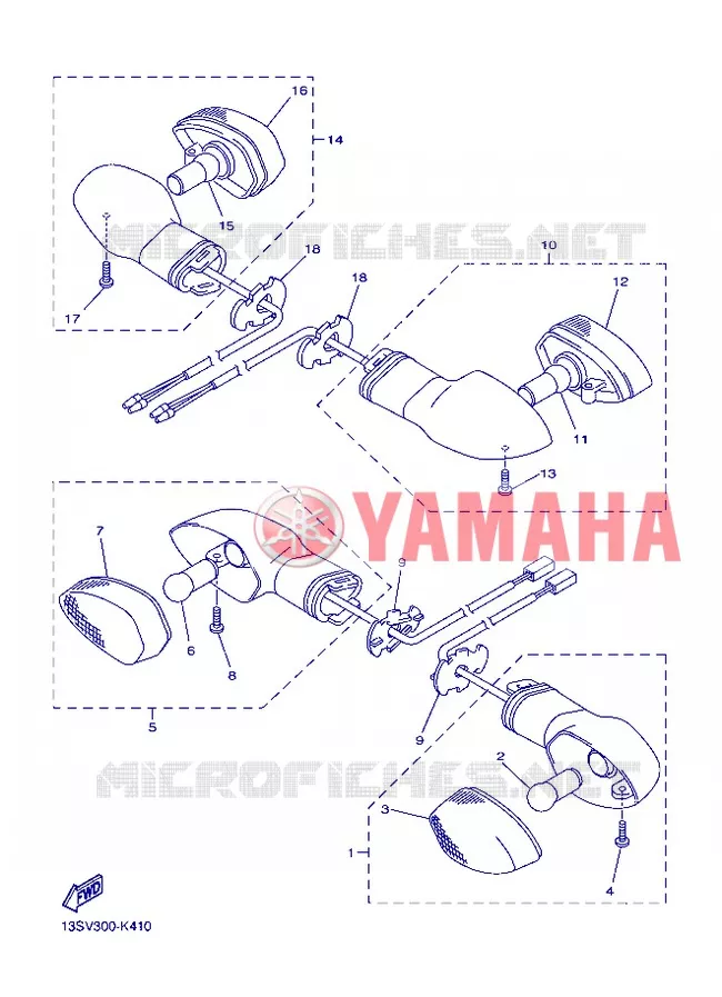 CLIGNOTANT Yamaha MOTO 600 2012 R6  YZF-R6