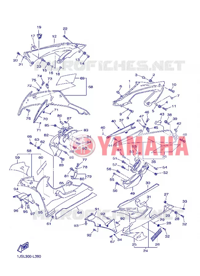 CARENAGES 2 Yamaha MOTO 600 2012 R6  YZF-R6