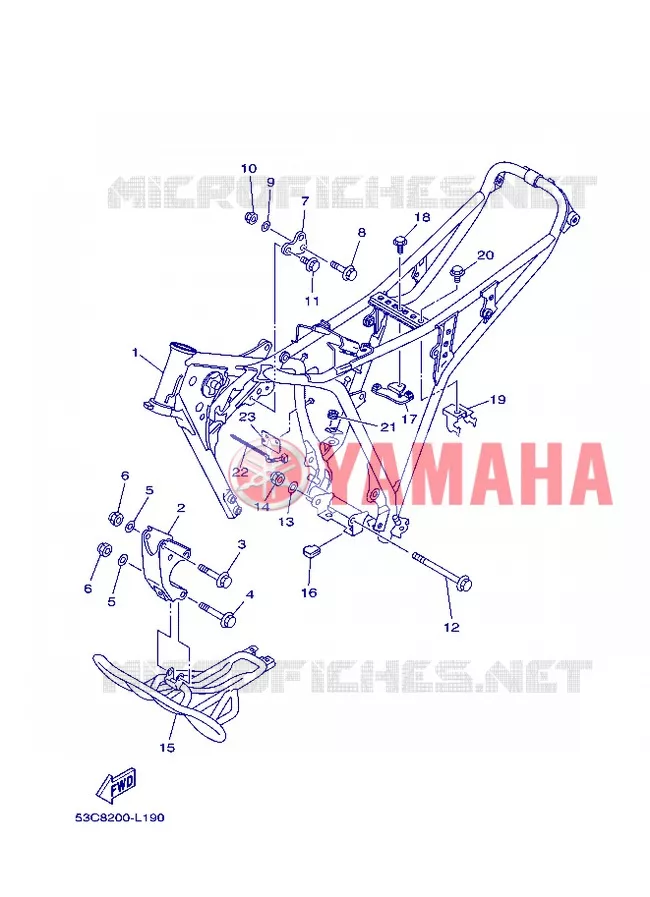 CADRE 2 Yamaha MOTO 200 2013 AG  AG200FE