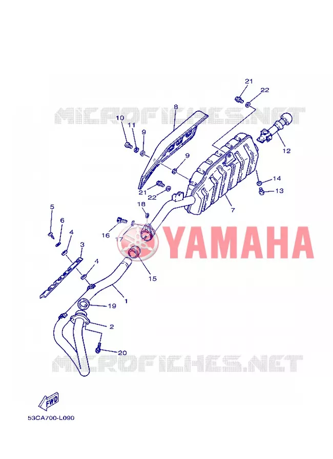 ECHAPPEMENT Yamaha MOTO 200 2013 AG  AG200FE