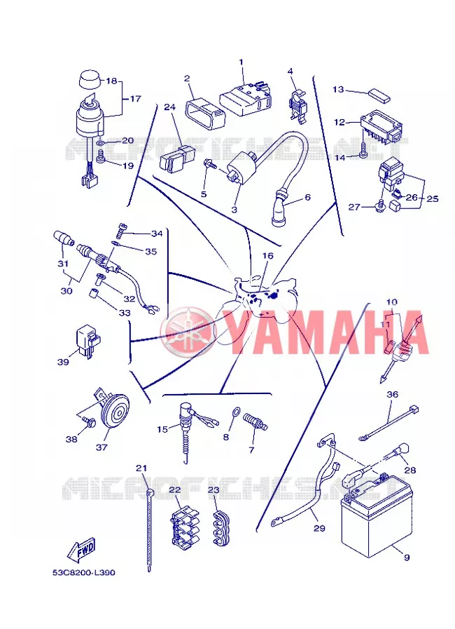 PARTIE ELECTRIQUE 1 Yamaha MOTO 200 2013 AG  AG200FE