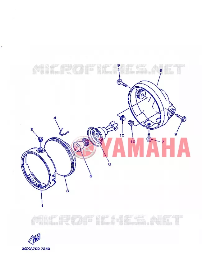 PHARE  Yamaha MOTO 200 2013 AG  AG200FE