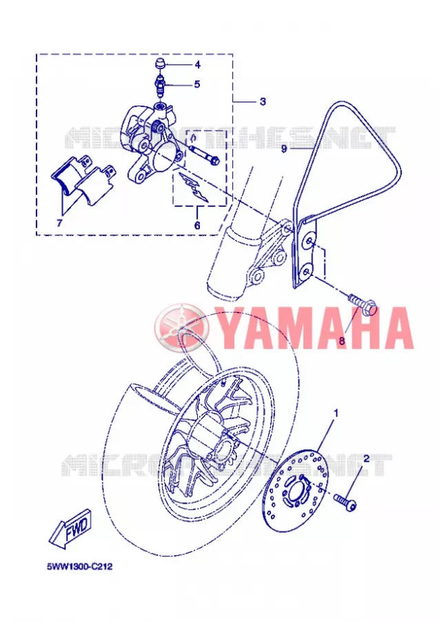 ETRIER DE FREIN AVANT Yamaha SCOOTER 50 2013 BOOSTER  CW50