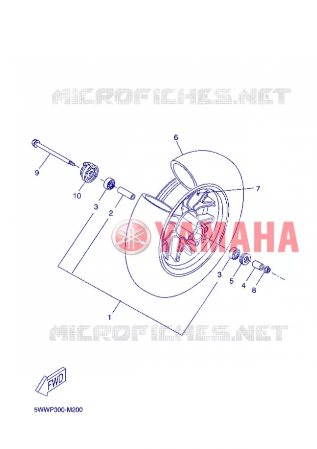 ROUE AVANT Yamaha SCOOTER 50 2013 BOOSTER  CW50