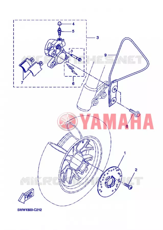 ETRIER DE FREIN AVANT Yamaha SCOOTER 50 2013 BOOSTER  CW50