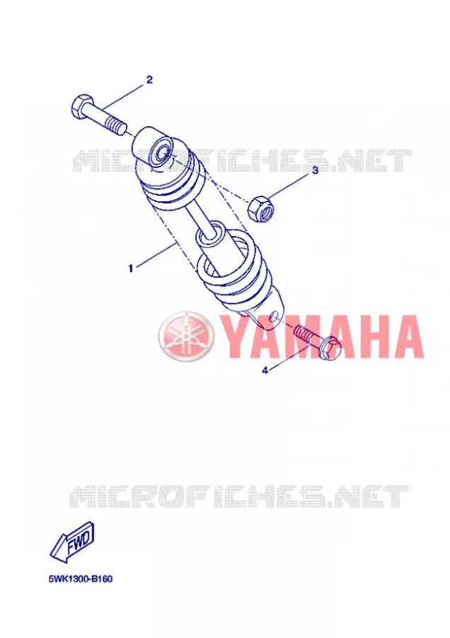 AMORTISSEUR ARRIERE Yamaha SCOOTER 50 2013 BWS  CW50
