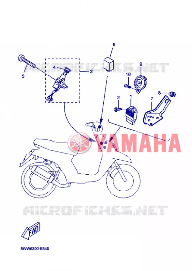 PARTIE ELECTRIQUE 1 Yamaha SCOOTER 50 2013 BWS  CW50