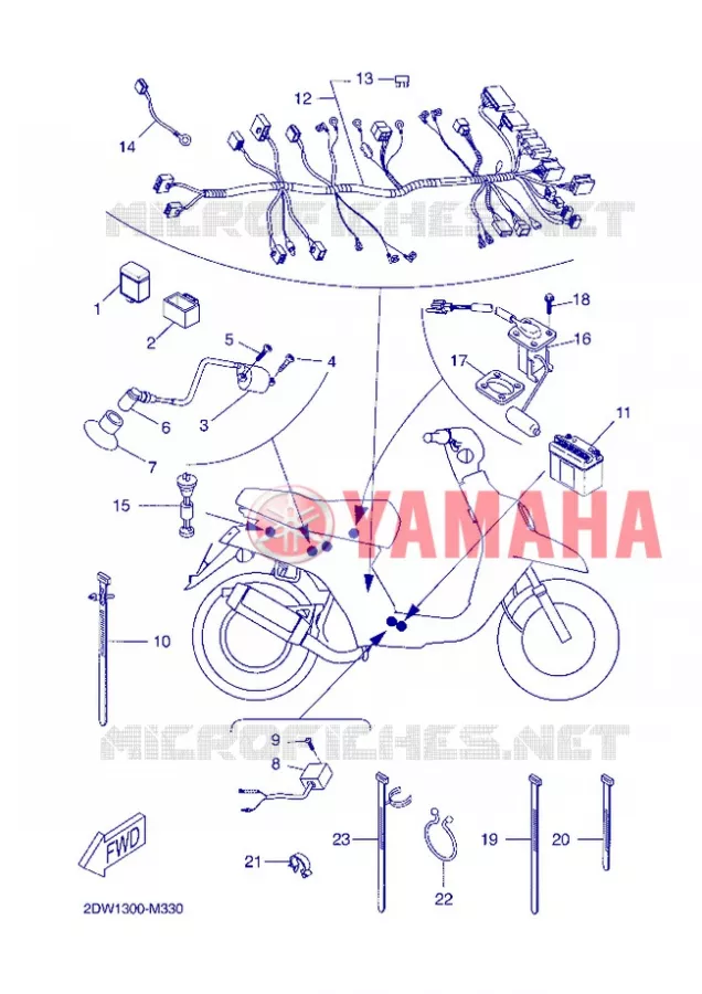 PARTIE ELECTRIQUE 2 Yamaha SCOOTER 50 2013 BOOSTER  CW50E