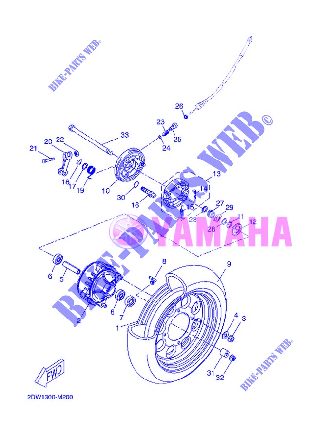 ROUE AVANT pour Yamaha BOOSTER ONE de 2013