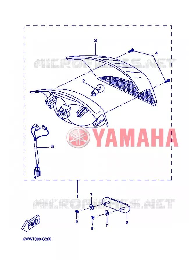 FEU ARRIERE Yamaha SCOOTER 50 2013 BOOSTER  CW50L