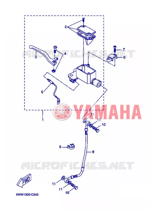 MAITRE CYLINDRE DE FREIN AVANT Yamaha SCOOTER 50 2013 BOOSTER  CW50N