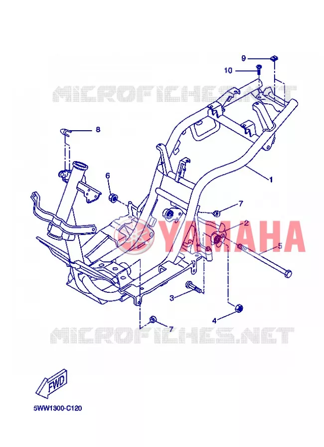 CADRE Yamaha SCOOTER 50 2013 BOOSTER  CW50N