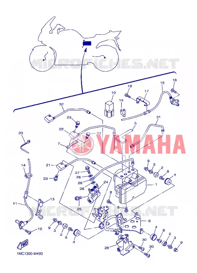 PARTIE ELECTRIQUE 3 Yamaha MOTO 1300 2013 FJR ABS  FJR1300A