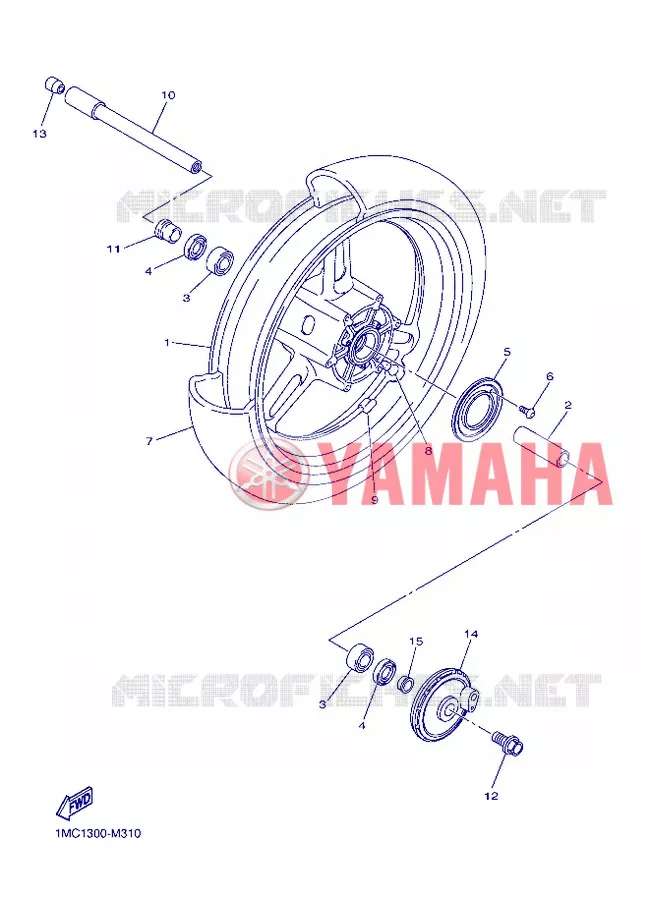 ROUE AVANT Yamaha MOTO 1300 2013 FJR ABS  FJR1300A