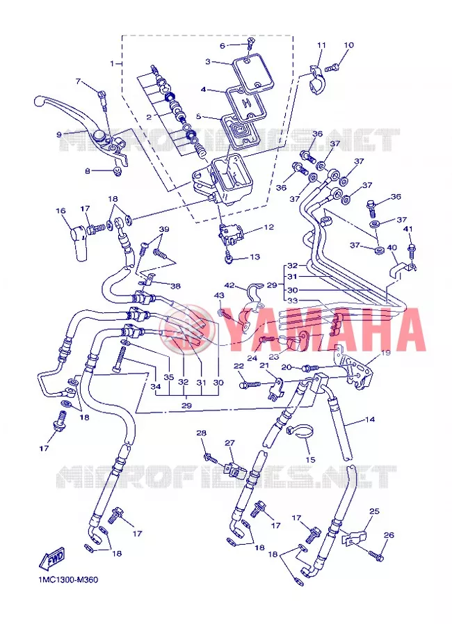 MAITRE CYLINDRE DE FREIN AVANT Yamaha MOTO 1300 2013 FJR ABS  FJR1300A
