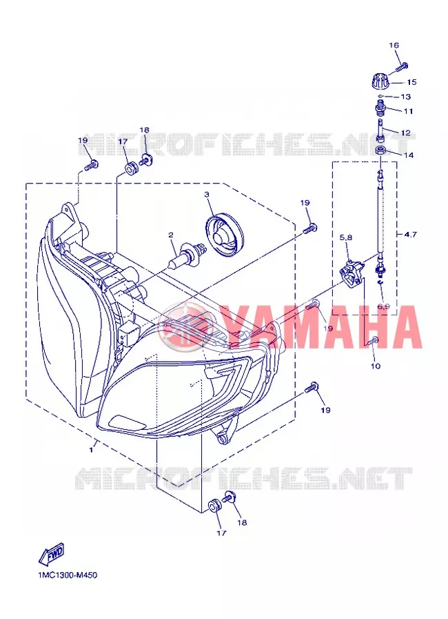 PHARE  Yamaha MOTO 1300 2013 FJR ABS  FJR1300A