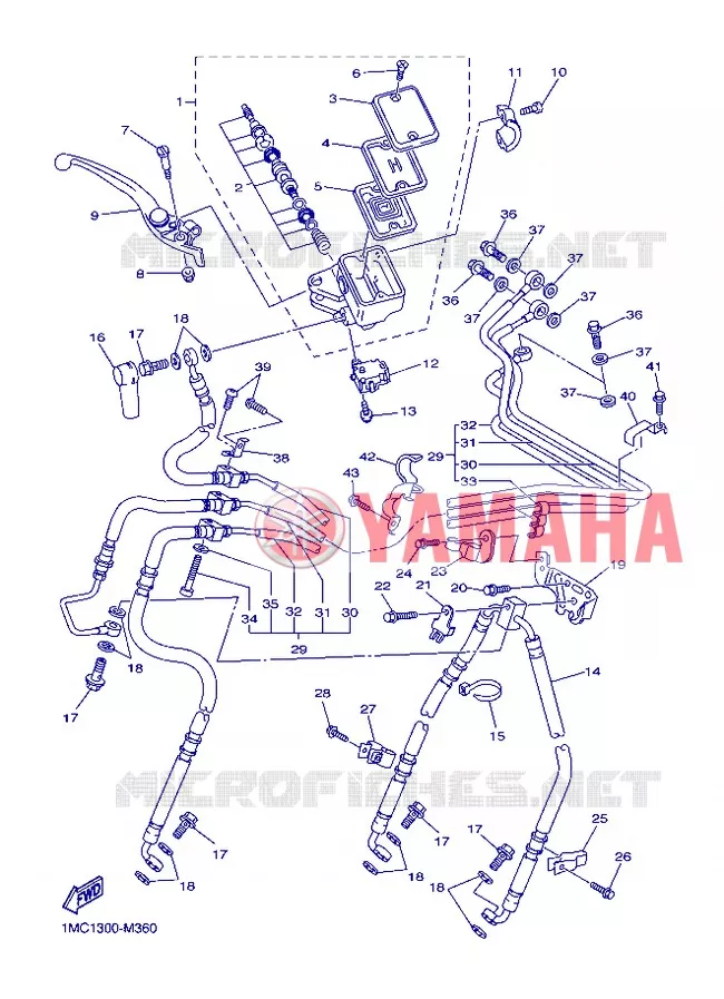 MAITRE CYLINDRE DE FREIN AVANT Yamaha MOTO 1300 2013 FJR ABS  FJR1300A