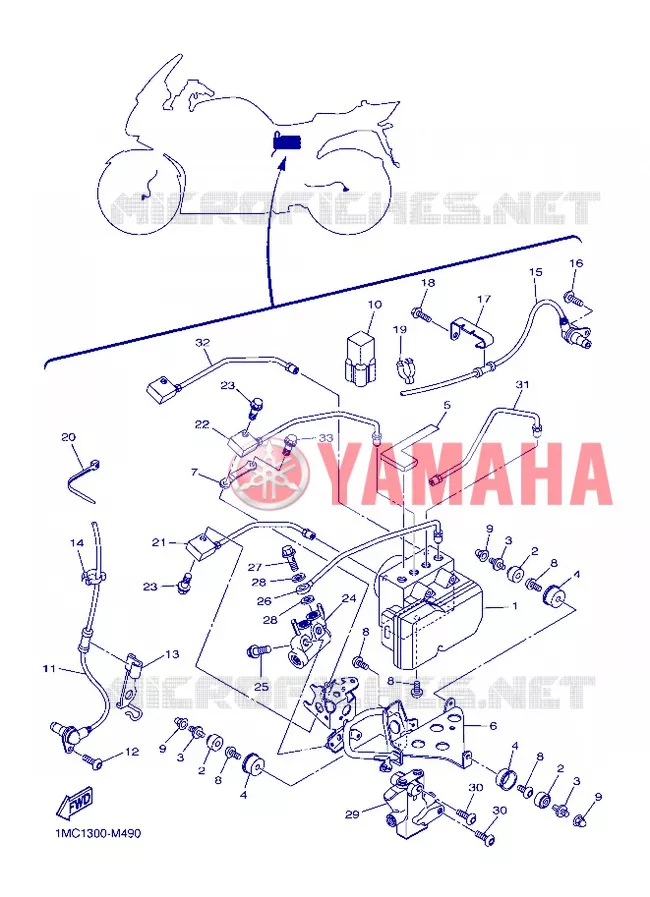 PARTIE ELECTRIQUE 3 Yamaha MOTO 1300 2013 FJR ABS  FJR1300A