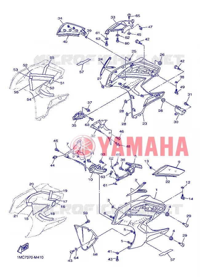 CARENAGES 2 Yamaha MOTO 1300 2013 FJR ABS  FJR1300A