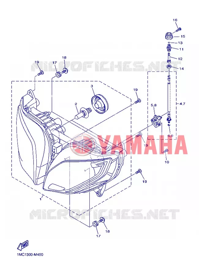 PHARE  Yamaha MOTO 1300 2013 FJR ABS  FJR1300A