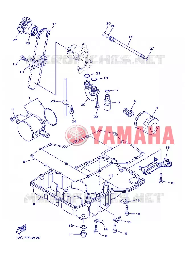 RADIATEUR D'HUILE / ECHANGEUR Yamaha MOTO 1300 2013 FJR ABS  FJR1300A