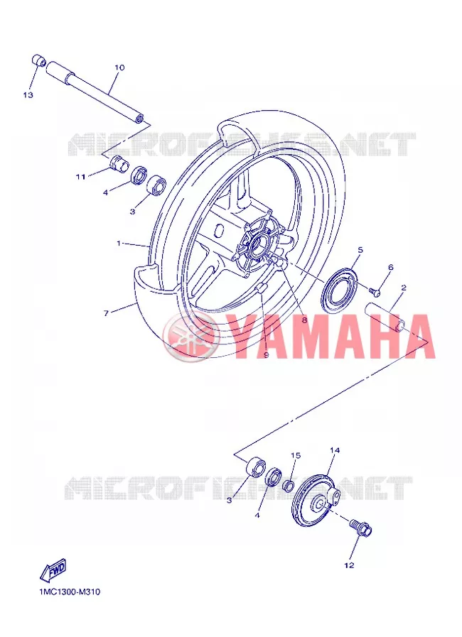 ROUE AVANT Yamaha MOTO 1300 2013 FJR ABS  FJR1300A