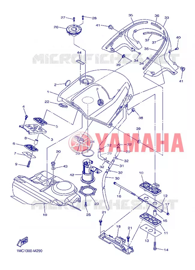 RESERVOIR A ESSENCE Yamaha MOTO 1300 2013 FJR AS ABS  FJR1300AS