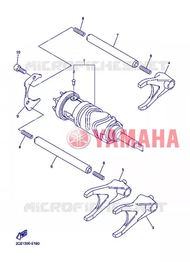 BARILLET DE SELECTION / FOURCHETTES Yamaha MOTO 1300 2013 FJR AS ABS  FJR1300AS