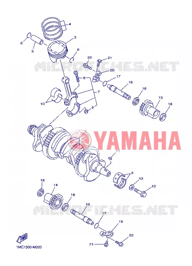 VILEBREQUIN / PISTON Yamaha MOTO 1300 2013 FJR AS ABS  FJR1300AS