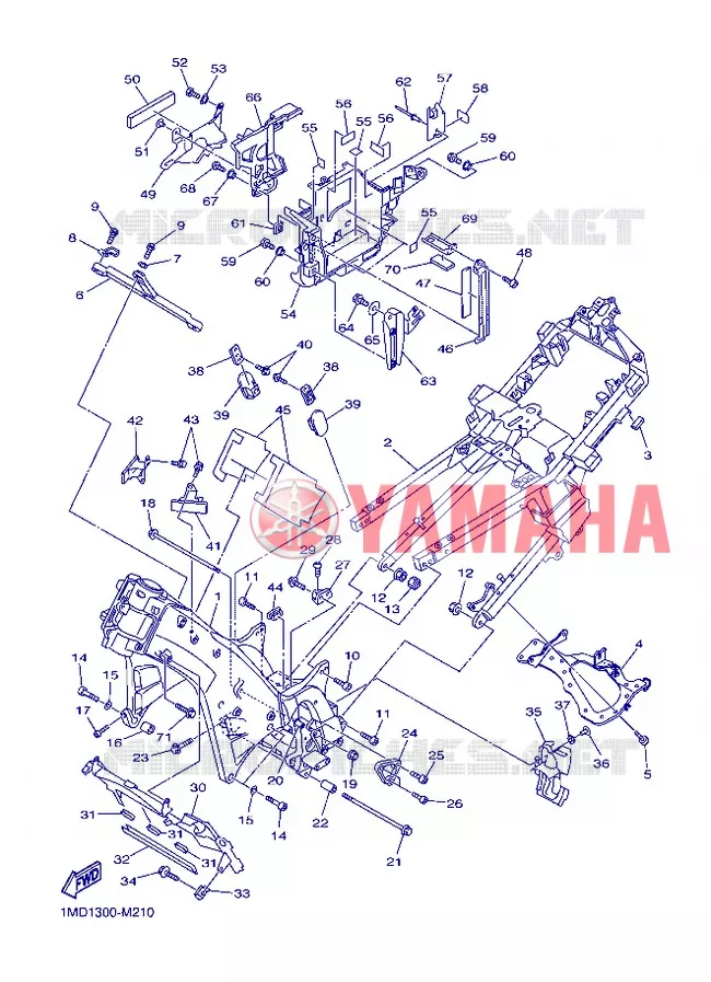 CADRE Yamaha MOTO 1300 2013 FJR AS ABS  FJR1300AS
