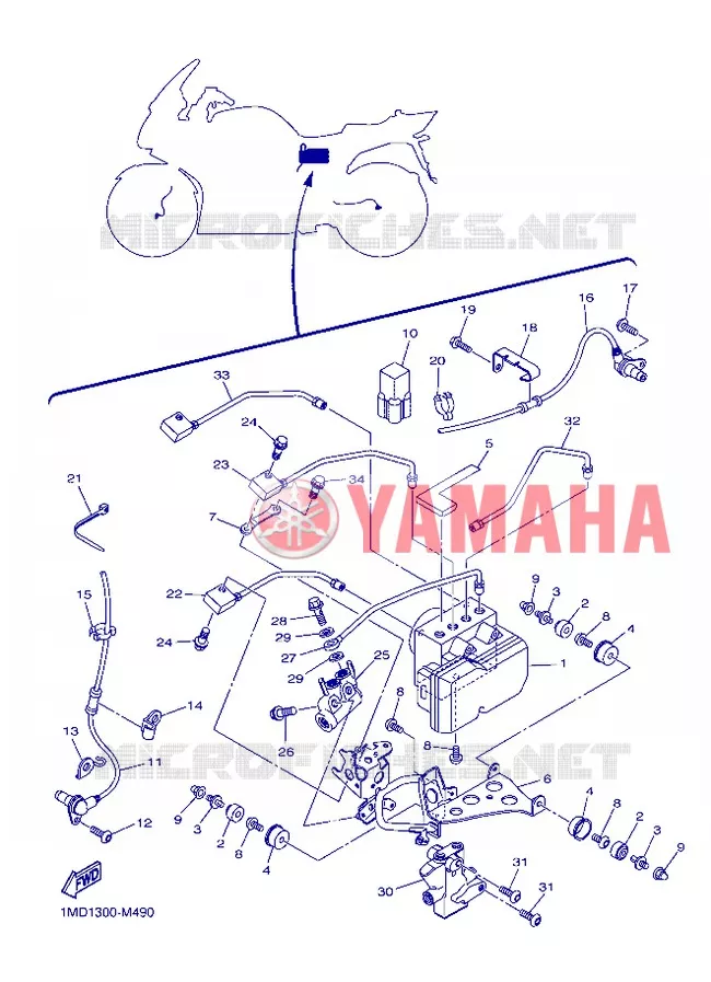 PARTIE ELECTRIQUE 3 Yamaha MOTO 1300 2013 FJR AS ABS  FJR1300AS