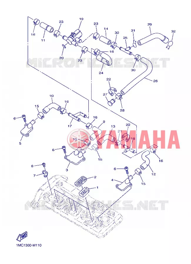 SYSTÈME D'ADMISSION D'AIR AIS Yamaha MOTO 1300 2013 FJR AS ABS  FJR1300AS
