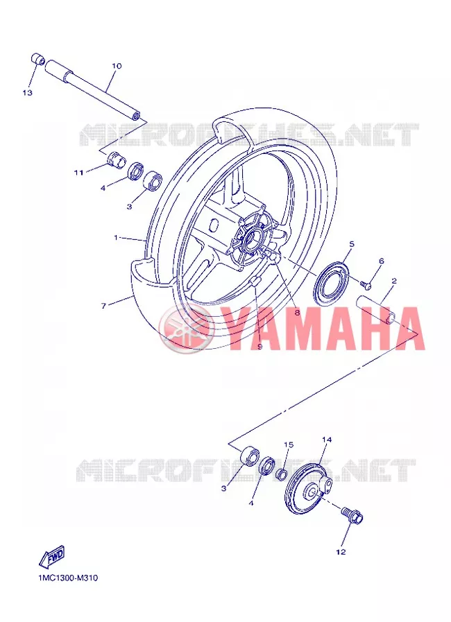ROUE AVANT Yamaha MOTO 1300 2013 FJR AS ABS  FJR1300AS