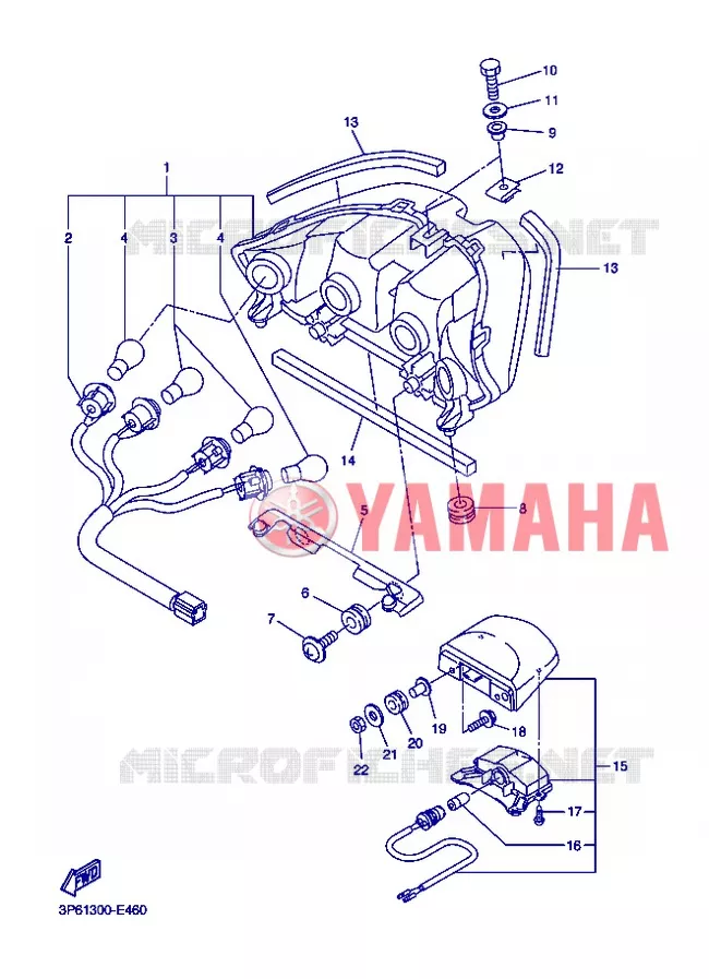 FEU ARRIERE Yamaha MOTO 1300 2013 FJR AS ABS  FJR1300AS