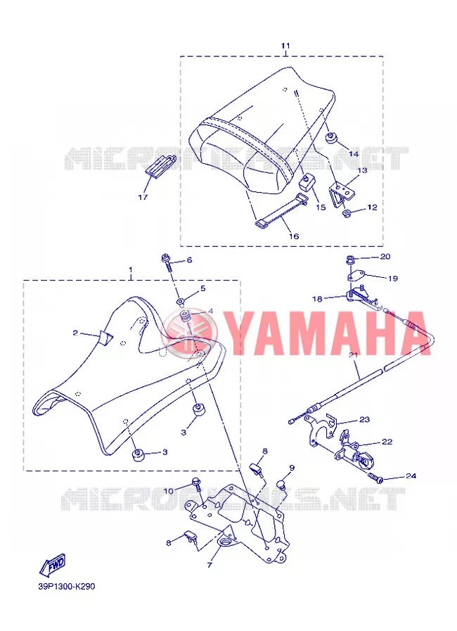 SELLE Yamaha MOTO 800 2013 FZ8  FZ8-N