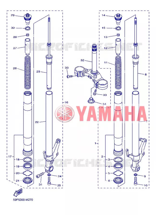 FOURCHE Yamaha MOTO 800 2013 FZ8  FZ8-N