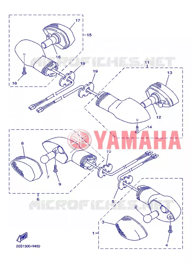 CLIGNOTANT Yamaha MOTO 800 2013 FZ8 ABS  FZ8-NA
