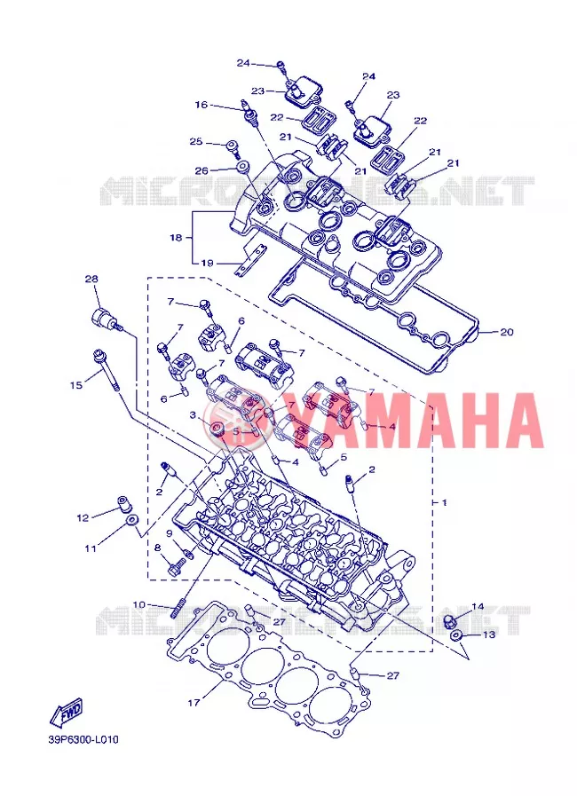 CULASSE Yamaha MOTO 800 2013 FZ8 ABS  FZ8-NA